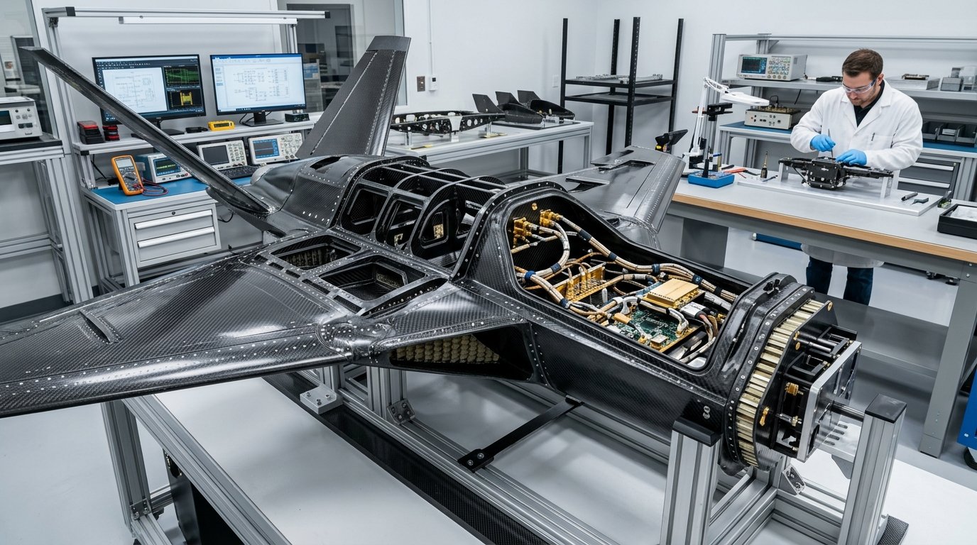 Tactical Defense UAV Carbon Fiber Airframe